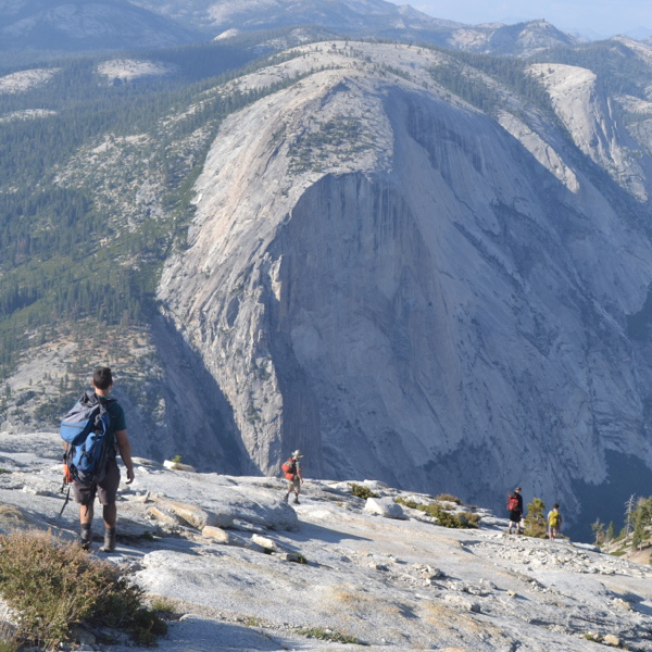 Hiking back to the Half Dome Junction