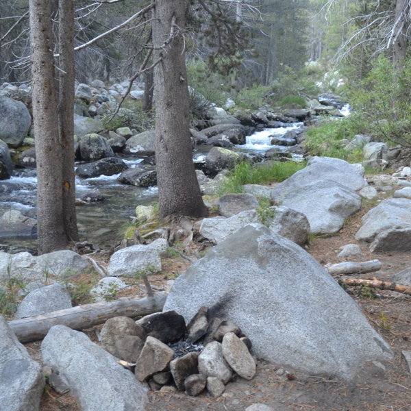 River campsite at base of Donohue Pass